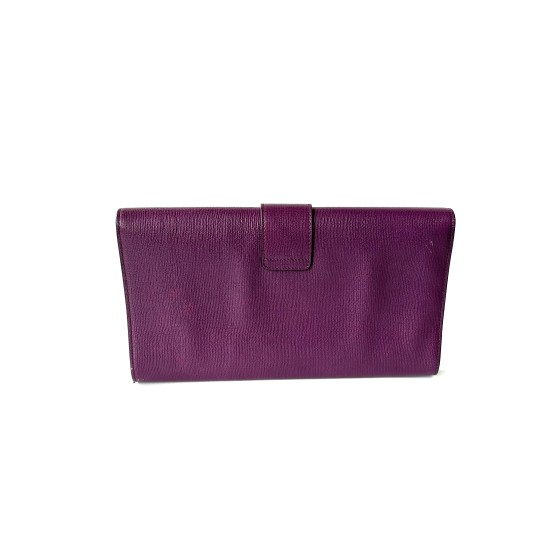 Saint Laurent Classic Y Y-Lock Leather Clutch